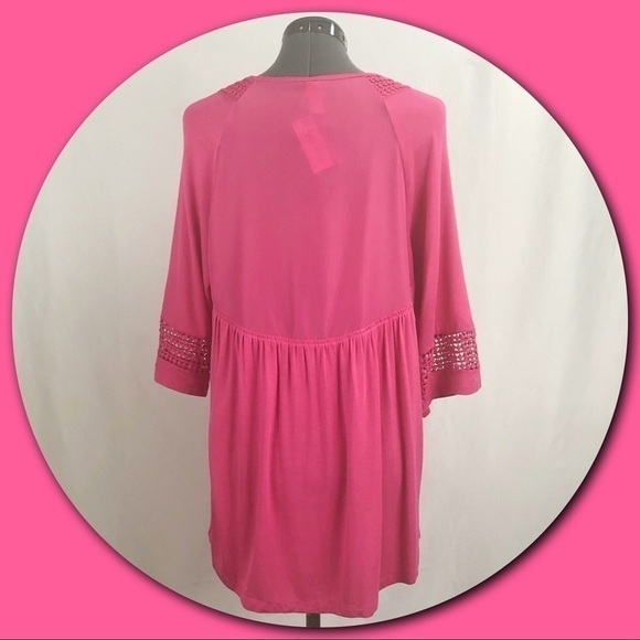 Downeast Basics Casual Tunic with Crochet Trim Size M NWT! - Picture 4 of 7